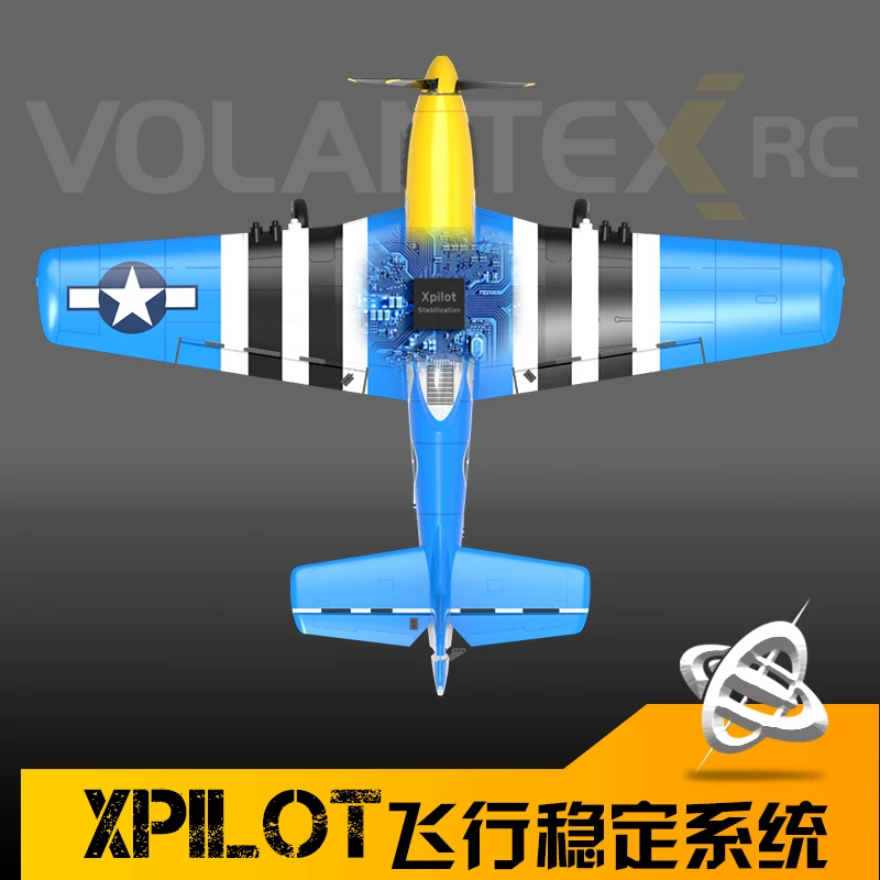 Drone with fixed wing, travel fighter, P51