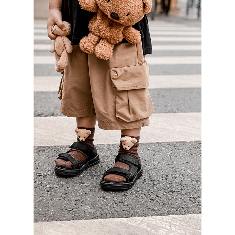 Youyou boy's overalls shorts 2023 spring and autumn new simple and casual children's pants wear baby pants foreign style