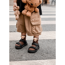 Young boy overalls shorts 2022 Spring autumn new minimalist casual childrens pants outside wearing baby pants foreign air