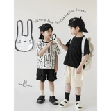 Детский кролик, кукла, тонкая футболка для мальчиков, штаны для отдыха, комплект, летняя одежда, короткий рукав