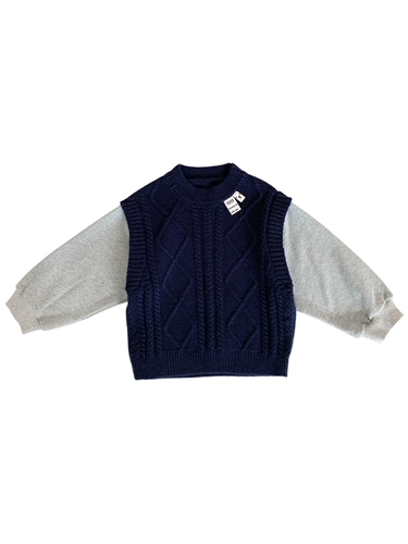 Осенний детский комплект для мальчиков, трикотажная толстовка, в западном стиле, в корейском стиле