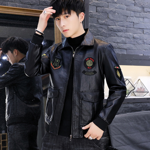 肯梵图正品加绒皮衣男士皮夹克休闲外套