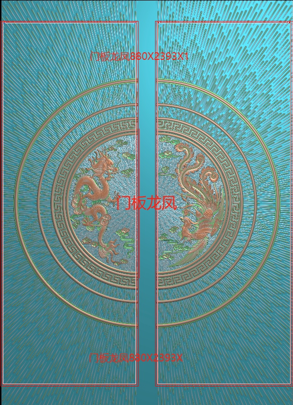Exquisitely Carved Pattern with Dragon and Phoenix Relief Texture, Aluminum Carving Explosion-Proof Door, Cast Aluminum Door, Finely Carved Wooden Door, Decorative Panel Door Core, Aluminum Art