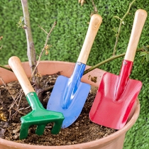 Children planting small potted sets of tools Supplies Childrens beach flower shovels contain children Tanyuan Flower Barrel Iron