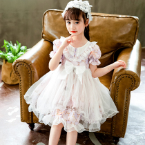  Girls Lolita Princess Dress 2021 Summer girl dress Western style summer clothes childrens super fairy puffy yarn skirt