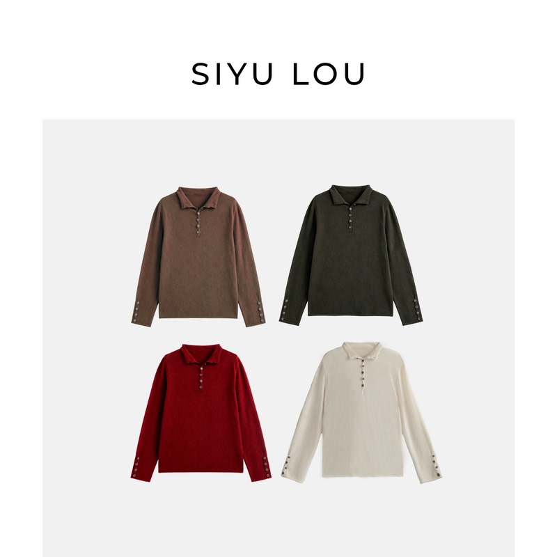 Silk Encounter【Twist Fun 2.0】100% Cashmere×Royal Grade a Cashmere×Consinee Stand Collar Knitwear