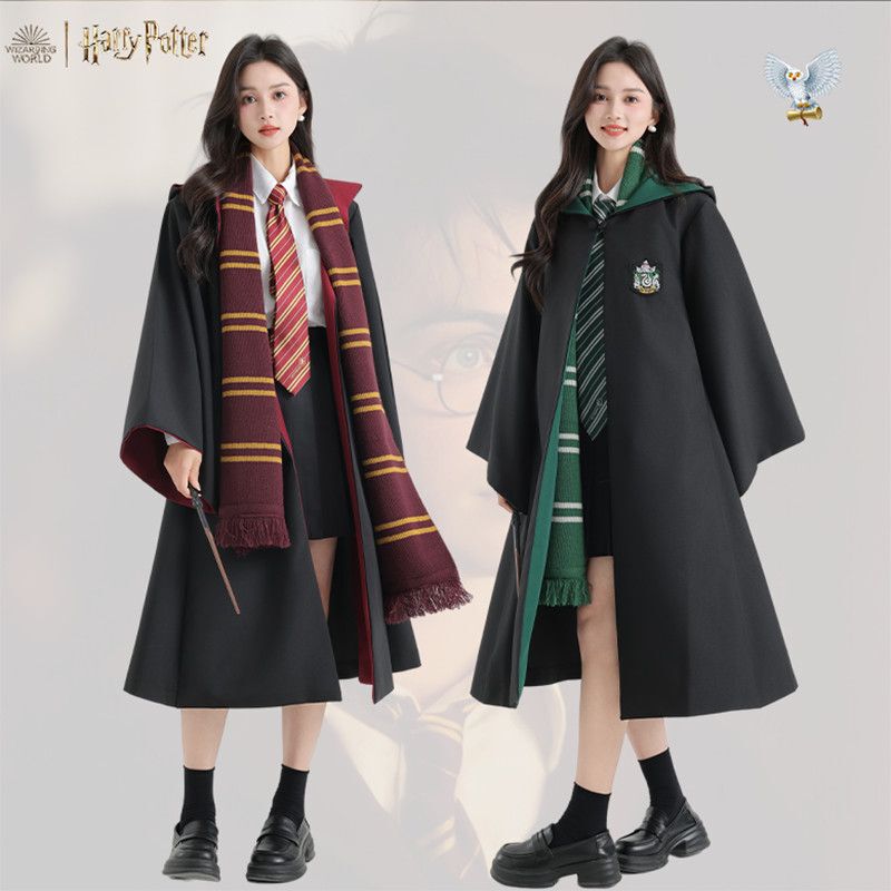 Beijing Harry Potter Magic Robe Cosplay Costume Halloween Authentic Cloak Adult Children Academy Robe Set