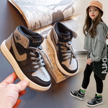 UK next kiss children sneakers 2021 Winter new children shoes men and women children two cotton shoes High helping board shoes