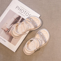 UK Next Kiss Girl Shoes Sandals 2022 Summer New Children Princess Girl Foreign Gas Crystal Shoe Tide