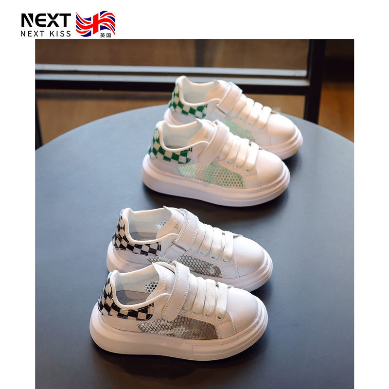 British next kiss children's sneakers 2022 new girls anti-slip breathable boy mesh sneakers