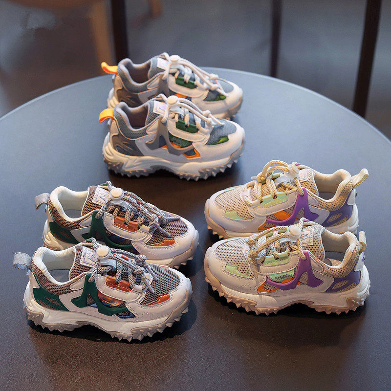 Britain's next kiss girl sneakers 2021 fall new child boy net face breathable old daddy shoe tide