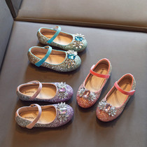 UK Next Kiss Girl Princess Shoes 2021 Fall New Single Shoes Children Crystal Small Leather Shoes Performance Shoes