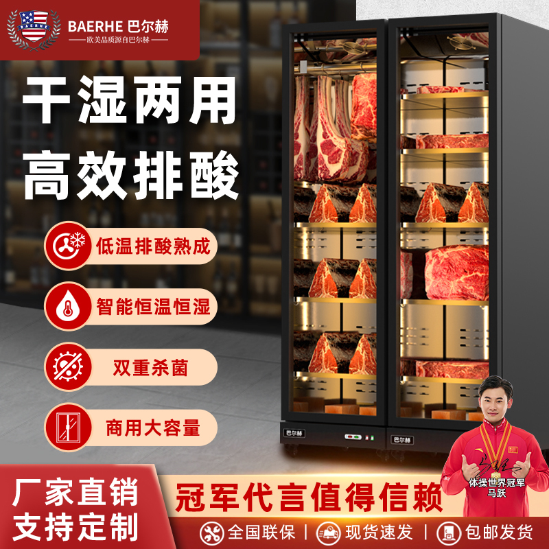 Balhe Beef Maturation Cabinet, Commercial Steak Aging Cabinet, Dry Air Cooling Deep-Sea Fish Wet Display Cabinet, Refrigerated