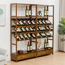 Red Wine Cabinet Show Rack Ground Red Wine Wine Rack Home Large Hotel Wine Containing Shelf Wine Glass Shelf