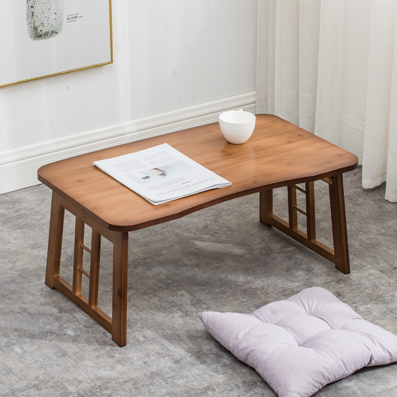 Day-style folding-kang table floating window small table small tea table small square table tea table ground table short table tatami domestic solid wood