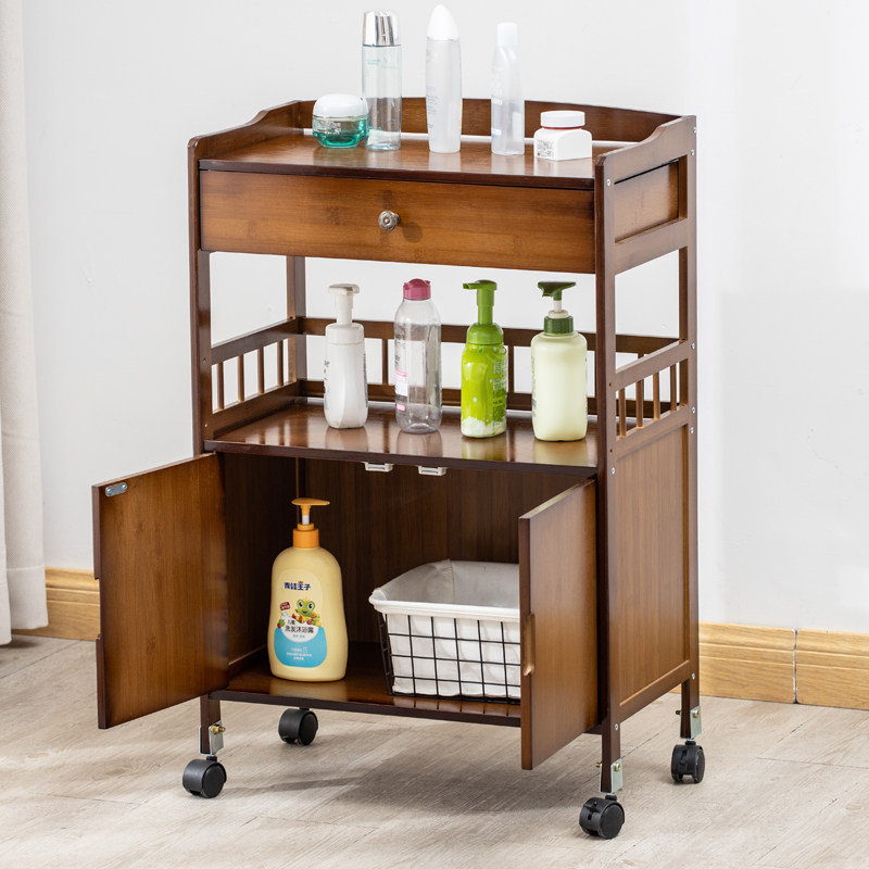 Dining cabinet Dining car Beauty salon instrument shelf Beauty salon trolley Dining room foot bath shop tool car Solid wood