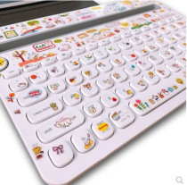 Cartoon cute keyboard sticker Logitech K480 K380 wireless Bluetooth computer button sticker iPad film aviation BOW