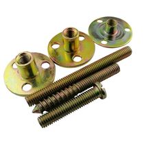 Flange nut Three-hole nut welded nut m10 m8 galvanized color nut furniture screw climbing foot nail