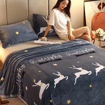 Coral Fluff Hair Bed Linen Winter Suede Blanket Winter Plus Fluffy Furry Thickened Warm Non-slip Winter Style Quilt