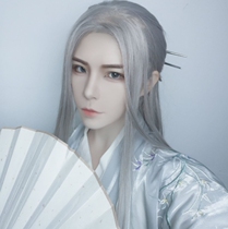 Ancient Dress Wig Mens Long Hair Old Wind Hanfu All-in-one Cos Wan With All-headgear Styling Natural Realistic Hairstyle