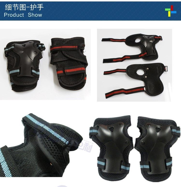 Thể thao trượt ván trượt patin đồ bảo hộ sáu mảnh phù hợp với người lớn trẻ em ngoài trời đi xe đạp bảo vệ đầu gối Bảo vệ khuỷu tay - Dụng cụ thể thao