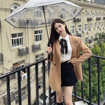 50% off khaki preppy woolen woolen coat suit jacket womens spring and autumn all-match loose retro new style