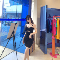 Limited time 30% off 2022 new sleeveless black sexy off-the-shoulder suspender dress female waist slimming temperament