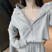 Limited time 30% off nicky sports short sweater suit women 2022 trendy ins spring and autumn thin section hooded Japanese lazy