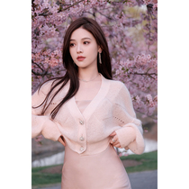 nicky French cardigan sweater jacket womens thin section 2022 spring and autumn all-match outerwear short section small man