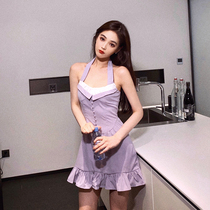 30% off for a limited time nicky spicy and sweet taro purple waist temperament suspender dress female Xiaoxiangfeng 2022 look thin