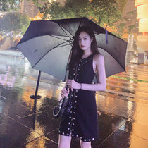 nicky white rich black high-grade French retro dress female summer waist thin temperament suspender skirt