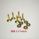 I стиль латунные твердые заклепки 5 комплектов 9*3,3*14 мм
