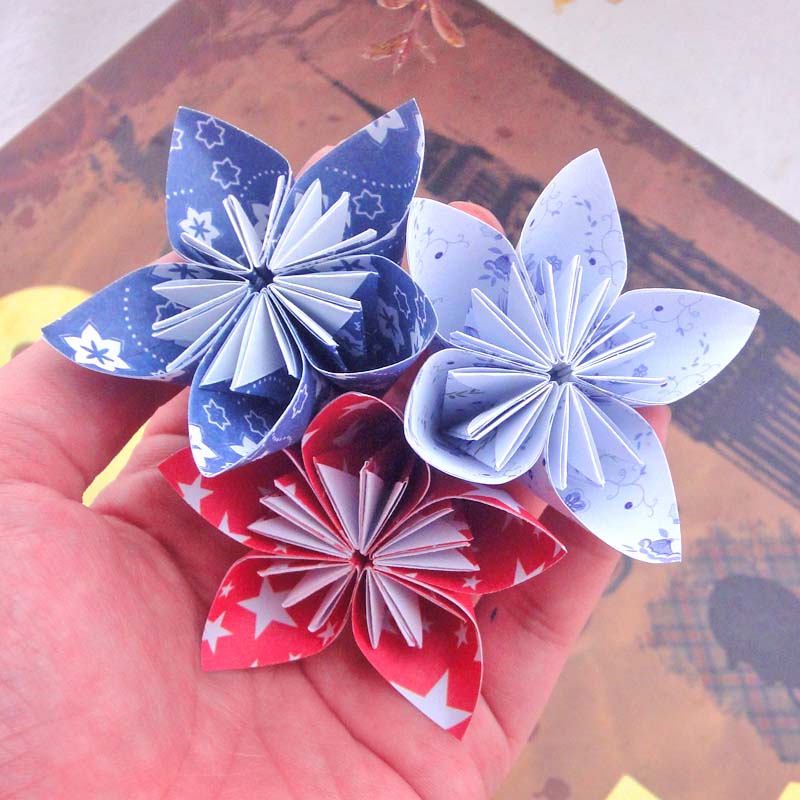 usd 9 08 24 figure small broken flowers love a pattern 7cm thousand origami flower with printer paper