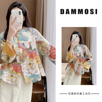 DAMMOSI 中国风刺绣外套女2024新款春季复古盘扣新中式唐装上衣