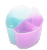 Kitchen supplies plastic seasoning box three-grid four-grid round seasoning box detachable seasoning bottle seasoning jar with spoon