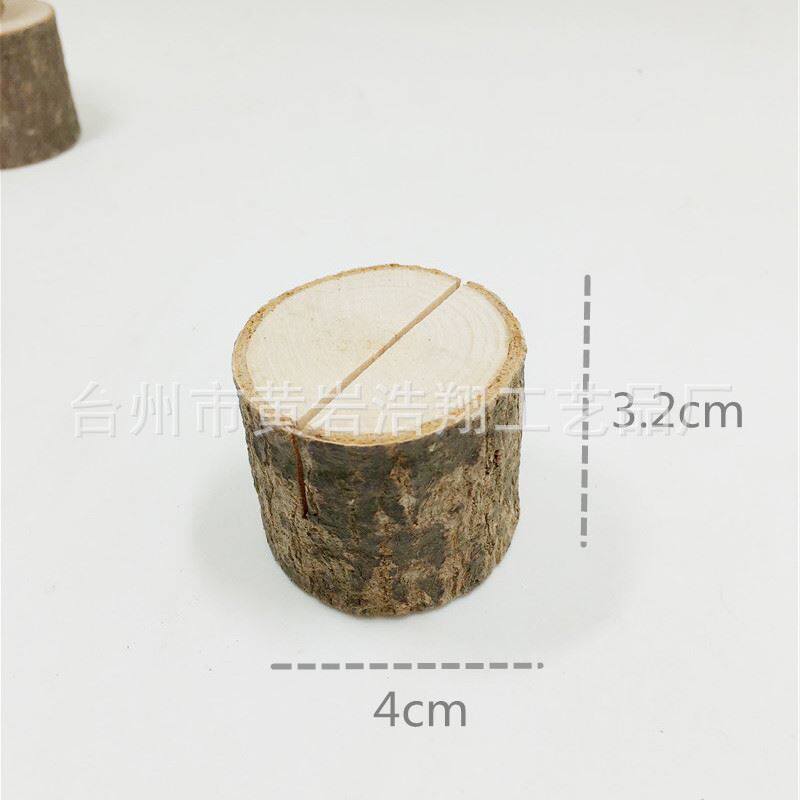 Log photo clip bark tree stump craft gift decoration retro country home decoration wood pile wedding hotel table card decoration