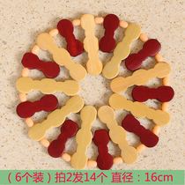 Heat Insulation Eating Vegetable Dish Dining Mat Bamboo Heat Resistant Cushion Home Cushion Dish Table Anti-Burn Cushion Pan Cushion Bowl Mat dinner plate Dish Mat