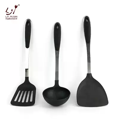 Flat bottom non-stick pan shovel special nylon flat spatula porridge spoon fried spatula nylon silicone pan shovel wok spoon kitchen utensils