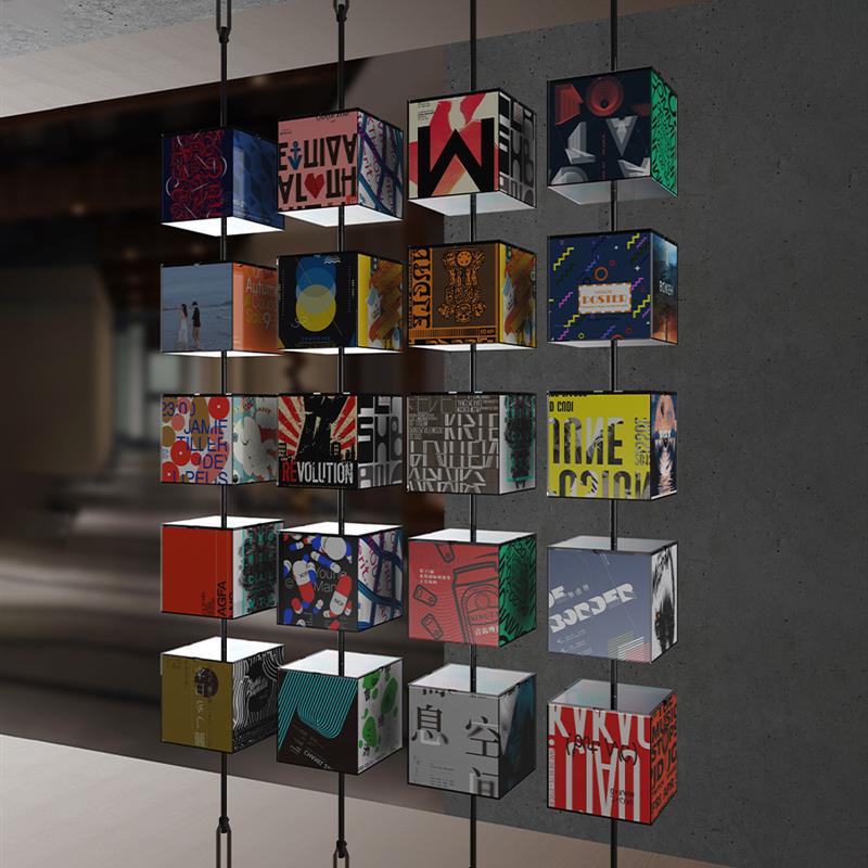 Cube Acrylic Photo Wall Modular Photo Frame Corporate Culture Background Board Internet Celebrity Interactive Decoration Flip Card