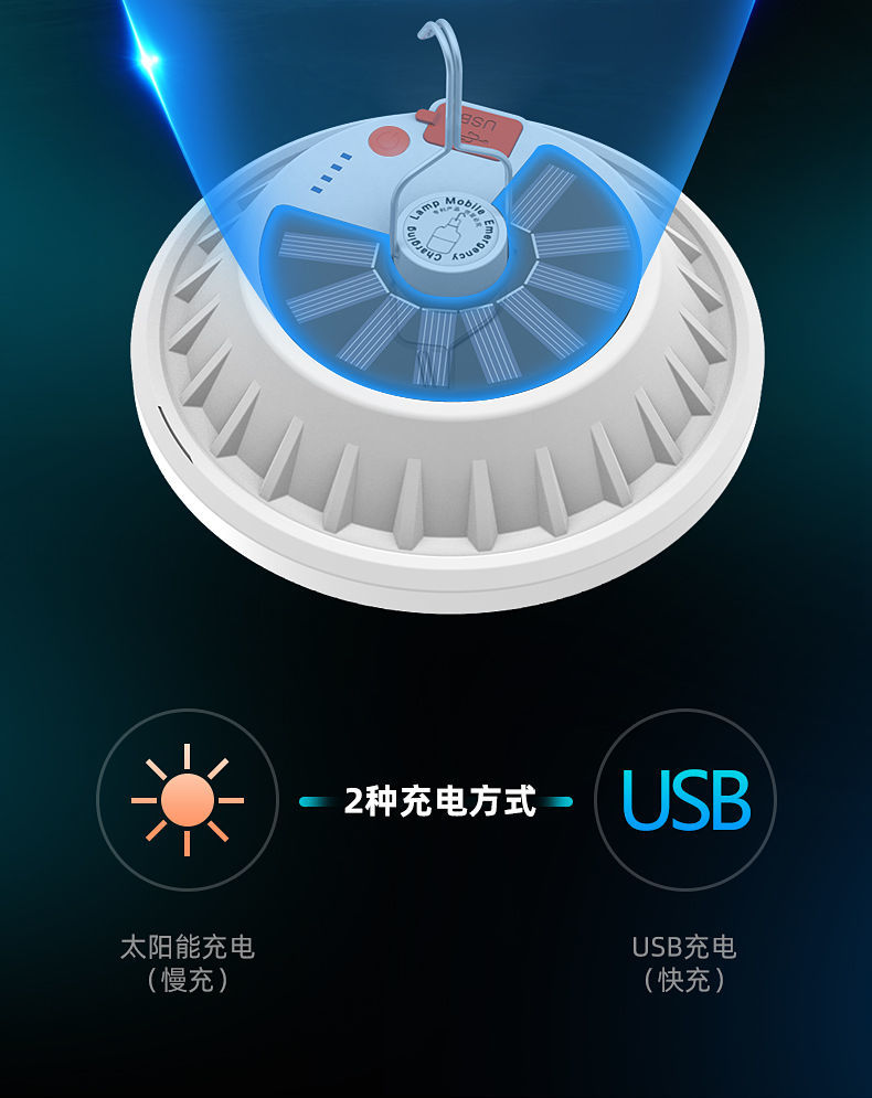 太阳能USB双充 led灯节能夜市摆摊超亮 图9