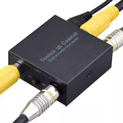 Digital audio converter Fiber optic to coaxial audio Coaxial fiber optic to each other TV connected to digital audio