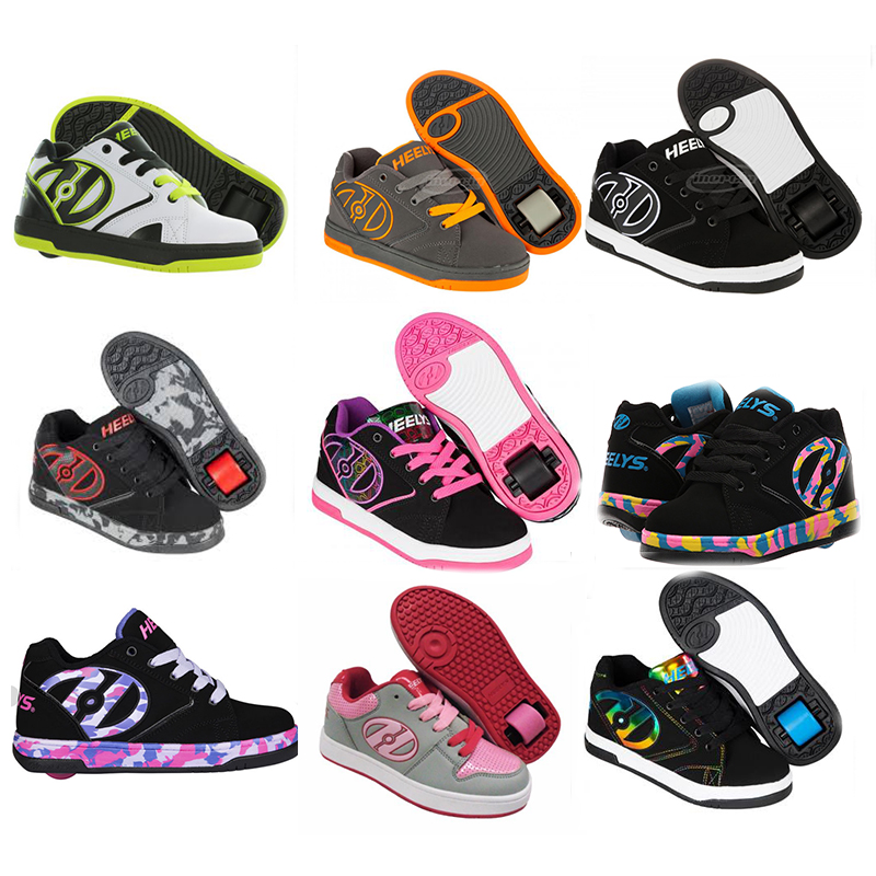 New Heelys Storm Walking Shoes Adults Men and women Children's Generation Step Student Teen Wheels Shoes Round the Four Seasons