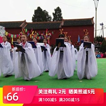 Childrens Chinese School Hanfu Confucius performance costume Disciple rule costume Student Movement recitation thousand-character dance costume