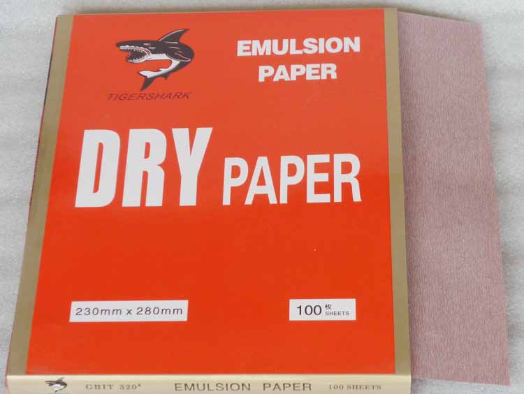 Sandpaper dry sandpaper furniture repair material polished with sandpaper red tiger shark sandpaper dry frosted paper coarse sand paper fine sand