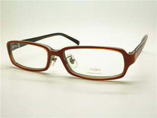 日本 CITIZEN 西铁城 板材眼镜框 棕色 高鼻托 男女款近视眼镜架