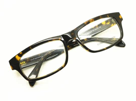 Alexander Acetate Eyeglass Frames Black Tortoiseshell Color Amq5016 Men's Business Style Prescription Eyeglass Frames