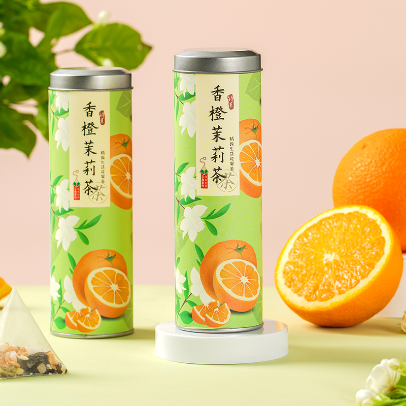 Buy 1 round 2 orange jasmine tea jasmine green tea cold brew tea combination flower and fruit tea fruit tea triangle tea bag