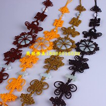 Buddha beads swallowtail master Dharma big Jade buckle ten thousand characters master jade Jade back Cloud Buddha tassel Abbot knot 7 knots 1 1 meters