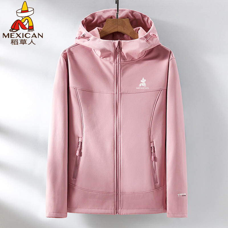Scarecrow Softshell Jacket for Women, Autumn and Winter 2025 New Style, Windproof, Waterproof, Fleece-Lined, Sports Hiking Jacket