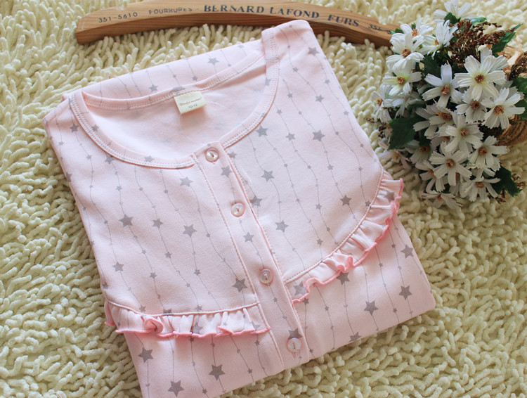 Bộ đồ ngủ công chúa cotton mùa thu và mùa đông cotton dài tay cộng với chất béo lớn mã dài phiên bản dài mùa thu và dịch vụ váy ngủ mùa đông váy nhung cao cấp